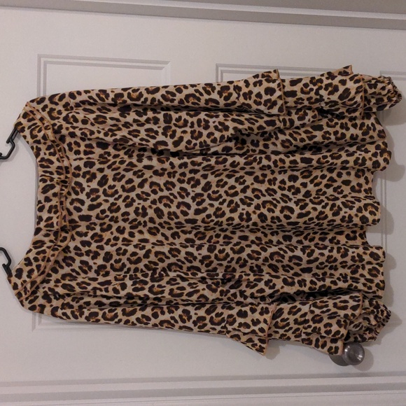 NWT Torrid Georgette Frida Leopard Ruffle Top Size 2X - Picture 8 of 8